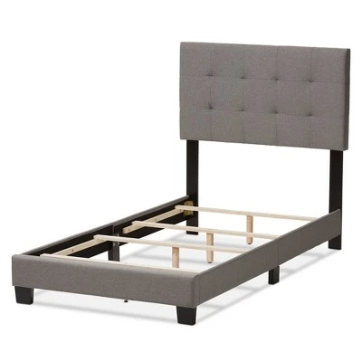 Twin Brookfield Modern And Contemporary Fabric Upholstered Bed - Baxton Studio 4 Twin Brookfield Modern And Contemporary Fabric Upholstered Bed - Baxton Studio - Image 2