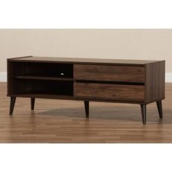 TV Stand For TVs Up To 50" Suli Wood Brown - Baxton Studio -Home Furniture Shop-Baxton Studio GUEST 830cdefd 6c51 41dc 966d abfb2ddab8bc