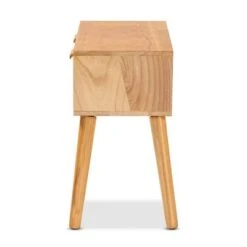 Falan Wood With Rattan 2 Drawer Console Table Oak Brown - Baxton Studio -Home Furniture Shop-Baxton Studio GUEST 85c57136 0ee1 4870 be10 5a6ffd35bd03