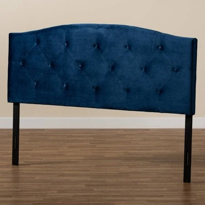 Leone Velvet Fabric Upholstered Headboard - Baxton Studio 6 Leone Velvet Fabric Upholstered Headboard - Baxton Studio - Image 4