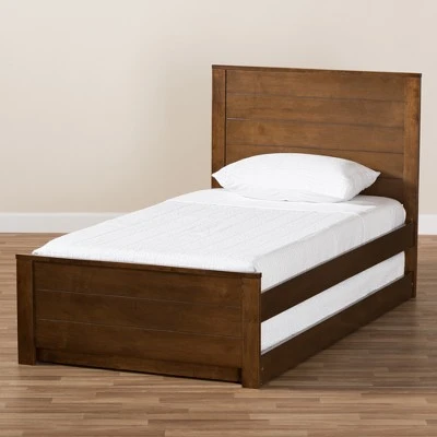 Twin Catalina Modern Classic Mission Style Finished Wood Platform Bed With Trundle - Baxton Studio 3 Twin Catalina Modern Classic Mission Style Finished Wood Platform Bed With Trundle - Baxton Studio