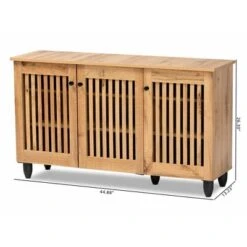 Fernanda Wood 3 Door Cabinet Oak Brown/Black - Baxton Studio -Home Furniture Shop-Baxton Studio GUEST 86bbb772 cd5e 4844 a3da 822e8cf303f4