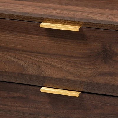 Lena Walnut Chest Brown - Baxton Studio 7 Lena Walnut Chest Brown - Baxton Studio - Image 5