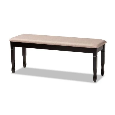 Corey Fabric Upholstered And Wood Dining Bench - Baxton Studio 8 Corey Fabric Upholstered And Wood Dining Bench - Baxton Studio - Image 6
