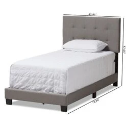 Twin Brookfield Modern And Contemporary Fabric Upholstered Bed - Baxton Studio 17 Twin Brookfield Modern And Contemporary Fabric Upholstered Bed - Baxton Studio -Home Furniture Shop-Baxton Studio GUEST 885f71eb c58b 4638 a9dd 4b7b26024e6e