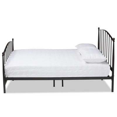 Queen Lana Metal Platform Bed Black - Baxton Studio 3 Queen Lana Metal Platform Bed Black - Baxton Studio