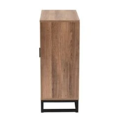 Josephine Two-Tone Wood And Metal 2 Door Storage Cabinet Walnut Brown/White/Black - Baxton Studio 14 Josephine Two-Tone Wood And Metal 2 Door Storage Cabinet Walnut Brown/White/Black - Baxton Studio -Home Furniture Shop-Baxton Studio GUEST 8b92af04 bcbb 49fe 99c7 9e67c3008baf