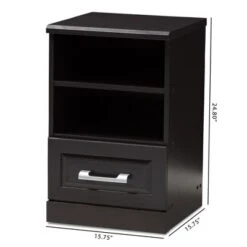 Odelia Modern And Contemporary Finished 1 Drawer Nightstand Dark Brown - Baxton Studio 17 Odelia Modern And Contemporary Finished 1 Drawer Nightstand Dark Brown - Baxton Studio -Home Furniture Shop-Baxton Studio GUEST 8bafdac2 ce33 4d4f 9641 1b40b2b74f87
