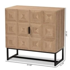 Darien Wood And Metal 2 Door Storage Cabinet Brown/Black - Baxton Studio -Home Furniture Shop-Baxton Studio GUEST 8bc7f93f 4b21 40dd 87aa 740c65bba953