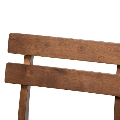 Set Of 2 Larine Wood Counter Height Barstools - Baxton Studio 5 Set Of 2 Larine Wood Counter Height Barstools - Baxton Studio - Image 3