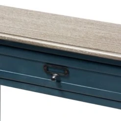 Dauphine Spruce Finished Wood Accent Console Table Blue - Baxton Studio -Home Furniture Shop-Baxton Studio GUEST 8c764663 c734 4ccc 8474 ab2ba3fddcd5