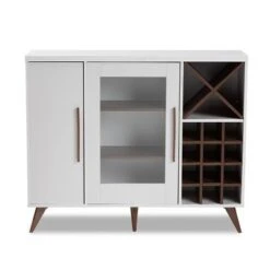 Baxton Studio Pietro Finished Wine Cabinet White/Brown - BaxtonStudio 13 Baxton Studio Pietro Finished Wine Cabinet White/Brown - BaxtonStudio -Home Furniture Shop-Baxton Studio GUEST 8d2895cc 44e6 4fe8 8001 94b68765fe35
