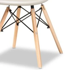 4pc Galen Plastic And Wood Dining Chair Set - Baxton Studio -Home Furniture Shop-Baxton Studio GUEST 8e22d737 0945 48f5 bf85 824e5c2144b2