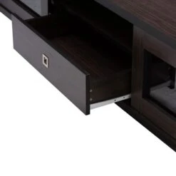 Beasley Cabinet With 2 Sliding Doors And Drawer TV Stand For TVs Up To 70" Dark Brown - Baxton Studio -Home Furniture Shop-Baxton Studio GUEST 8e2b4259 667f 41dd 990b 486bdb51b1ff