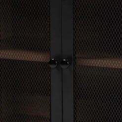 Yuna Natural Brown Wood And Metal 2 Door Storage Cabinet Natural Brown/Black - Baxton Studio -Home Furniture Shop-Baxton Studio GUEST 8e398c11 5186 43c6 9403 933eb8973897