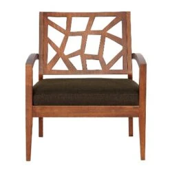 Jennifer Modern Lounge Chair Dark Brown - Baxton Studio