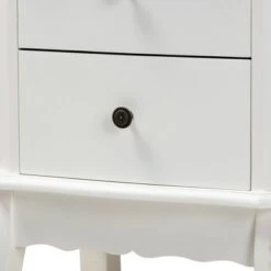 2 Drawer Sophia Wood Nightstand White - Baxton Studio -Home Furniture Shop-Baxton Studio GUEST 8e7fd65d 19cc 4e00 984f e24fc8664b3f