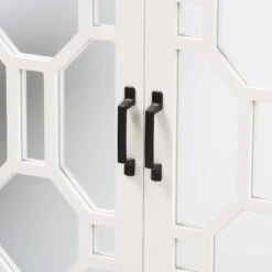 Carlena Wood And Mirrored Glass 2 Door Sideboard White - Baxton Studio -Home Furniture Shop-Baxton Studio GUEST 8f2ed1b3 04d3 4609 9fbd b852ff5022e9