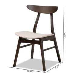 Set Of 4 Britte Fabric Upholstered Wood Dining Chairs - Baxton Studio -Home Furniture Shop-Baxton Studio GUEST 8f570b0e 3cc9 4ab6 9a49 d2bcdc6d16f3