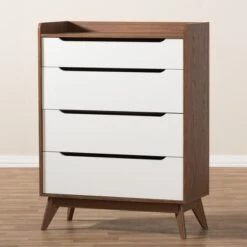 Brighton Mid-Century Modern Wood 4 Drawer Storage Chest Brown - Baxton Studio -Home Furniture Shop-Baxton Studio GUEST 909bb19a bd69 4299 b0a4 3f4f0c9670ab