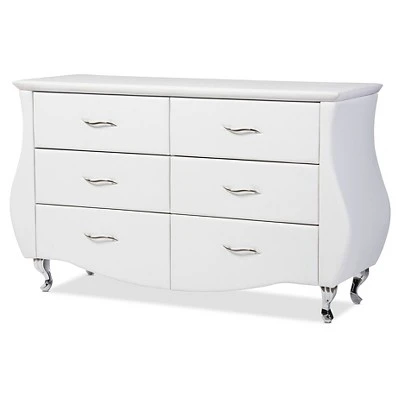 Enzo Modern And Contemporary Faux Leather 6 Drawer Dresser - Baxton Studio 7 Enzo Modern And Contemporary Faux Leather 6 Drawer Dresser - Baxton Studio - Image 5