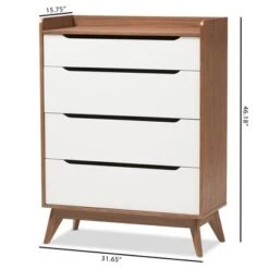 Brighton Mid-Century Modern Wood 4 Drawer Storage Chest Brown - Baxton Studio -Home Furniture Shop-Baxton Studio GUEST 922d497b aecc 448c bdc6 5f177149d7eb