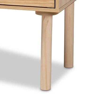 Maclean Rattan Wood 2 Door Storage Cabinet Natural/Brown - Baxton Studio 9 Maclean Rattan Wood 2 Door Storage Cabinet Natural/Brown - Baxton Studio - Image 7