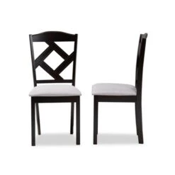 Set Of 2 Ruth Espresso Finished Dining Chair Gray/ Brown - Baxton Studio -Home Furniture Shop-Baxton Studio GUEST 926a796c f535 4662 8457 1778624727ac