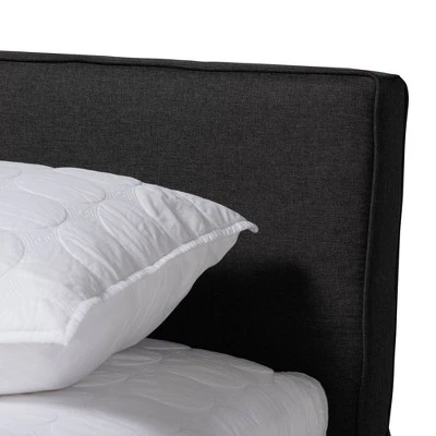 Queen Rikke Two-Tone Wood Platform Storage Bed With Upholstered Headboard Gray - Baxton Studio 4 Queen Rikke Two-Tone Wood Platform Storage Bed With Upholstered Headboard Gray - Baxton Studio - Image 2