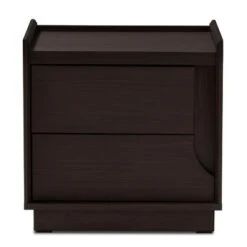 Larsine Finished 2 Drawer Nightstand Brown - Baxton Studio 14 Larsine Finished 2 Drawer Nightstand Brown - Baxton Studio -Home Furniture Shop-Baxton Studio GUEST 92a8d769 526c 48ee b918 eb84ad7a4538