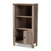 51.8" 3 Tier Derek Wood Bookcase Oak - Baxton Studio