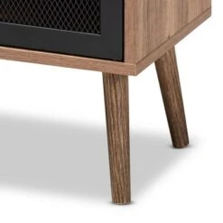 Yuna Natural Brown Wood And Metal 2 Door Storage Cabinet Natural Brown/Black - Baxton Studio -Home Furniture Shop-Baxton Studio GUEST 935868fa c55b 49ab 84da 9dc54fb79f95