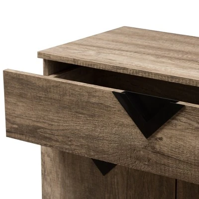 Wales Modern And Contemporary Wood Shoe Storage Cabinet Light Brown - Baxton Studio 8 Wales Modern And Contemporary Wood Shoe Storage Cabinet Light Brown - Baxton Studio - Image 6