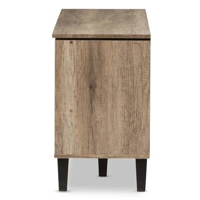 Wales Modern And Contemporary TV Stand For TVs Up To 55" Light Brown - Baxton Studio 4 Wales Modern And Contemporary TV Stand For TVs Up To 55" Light Brown - Baxton Studio - Image 2