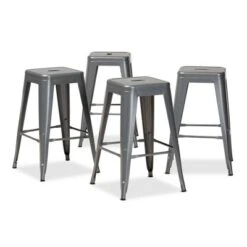 4pc Horton Metal Stackable Counter Stool Set - Baxton Studio -Home Furniture Shop-Baxton Studio GUEST 93dd4239 fa21 40ec 8a32 b262faf66acf