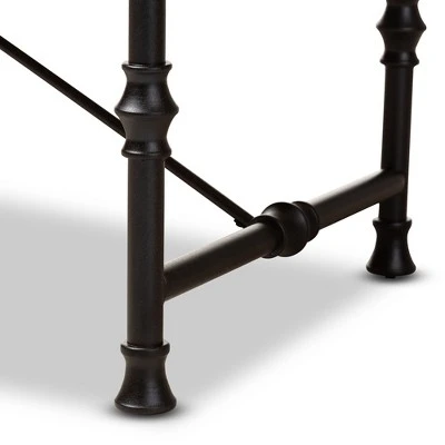 Baxton Studio Verdin Wood Finished Criss Cross Desk Bronze - BaxtonStudio 4 Baxton Studio Verdin Wood Finished Criss Cross Desk Bronze - BaxtonStudio - Image 2