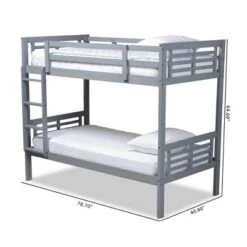Twin Liam Bunk Bed - Baxton Studio -Home Furniture Shop-Baxton Studio GUEST 9450e4d7 7cbb 4a17 bfc9 307e7e4e2c71