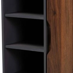 Idina Mid-Century Wood 1 Door Shoe Cabinet Dark Brown/Gray - Baxton Studio 11 Idina Mid-Century Wood 1 Door Shoe Cabinet Dark Brown/Gray - Baxton Studio -Home Furniture Shop-Baxton Studio GUEST 94b5ea37 fa01 4d7d be32 c719d9673255
