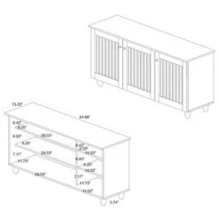 Fernanda Wood 3 Door Cabinet Oak Brown/Black - Baxton Studio -Home Furniture Shop-Baxton Studio GUEST 94ed3f1d fcc0 481a bc5e e1e7028ae60a