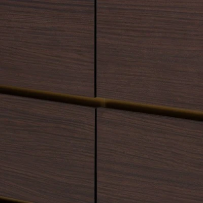 Walker Wood 6 Drawer Dresser With Faux Marble Top Dark Brown/Marble/Gold - Baxton Studio 6 Walker Wood 6 Drawer Dresser With Faux Marble Top Dark Brown/Marble/Gold - Baxton Studio - Image 4