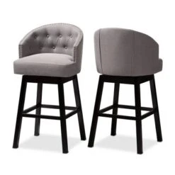 Set Of 2 Theron Swivel Barstools - Baxton Studio -Home Furniture Shop-Baxton Studio GUEST 9696b411 4e2c 431a 9b7d cb65429e0b8b