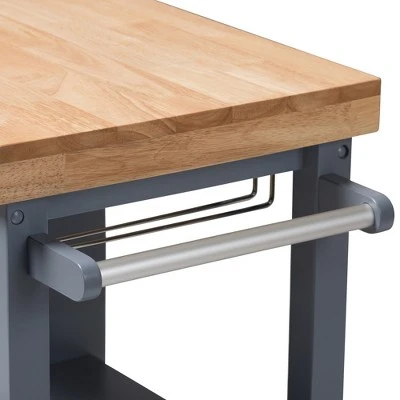 Sunderland Coastal And Farmhouse Natural Wood Kitchen Cart Gray, Light Brown - Baxton Studio 15 Sunderland Coastal And Farmhouse Natural Wood Kitchen Cart Gray, Light Brown - Baxton Studio - Image 13