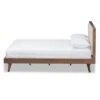 Soloman Mid - Century Modern Fabric And Walnut Finished Wood Platform Bed - Baxton Studio -Home Furniture Shop-Baxton Studio GUEST 98c68847 2477 480d b15c bb57d14ddd27