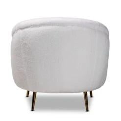 Urian Boucle Upholstered Accent Chair White/Gold - Baxton Studio 10 Urian Boucle Upholstered Accent Chair White/Gold - Baxton Studio -Home Furniture Shop-Baxton Studio GUEST 98ec4f00 553e 4ab9 8bc1 7a734b01aa4f