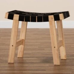 Nahla Rustic Wood Accent Bench Black/Oak Brown - Baxton Studio -Home Furniture Shop-Baxton Studio GUEST 992829c0 075a 412e 8ab2 bfef1851772a