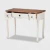 Sophie Small 3 Drawer Wood Console Table White/Brown - Baxton Studio -Home Furniture Shop-Baxton Studio GUEST 99286a5b eb55 479a ad31 16f215e22fc4