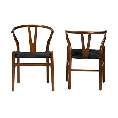 2pc Paxton Wood Dining Chair Set - Baxton Studio 10 2pc Paxton Wood Dining Chair Set - Baxton Studio - Image 8