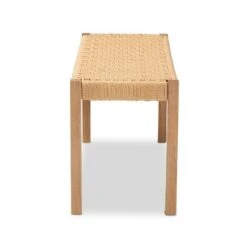 Pacari Rustic Transitional Wood Hemp Accent Bench Oak Brown - Baxton Studio -Home Furniture Shop-Baxton Studio GUEST 99a9113e 5fb3 419b 8e26 876e6b2c914e