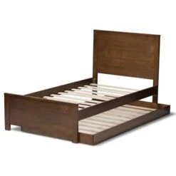 Twin Catalina Modern Classic Mission Style Finished Wood Platform Bed With Trundle - Baxton Studio 20 Twin Catalina Modern Classic Mission Style Finished Wood Platform Bed With Trundle - Baxton Studio -Home Furniture Shop-Baxton Studio GUEST 99e34561 4858 481d b81d bfba7bca5199