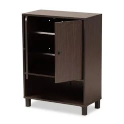 Rossin Modern Wood 2 Door Entryway Shoe Cabinet - Baxton Studio